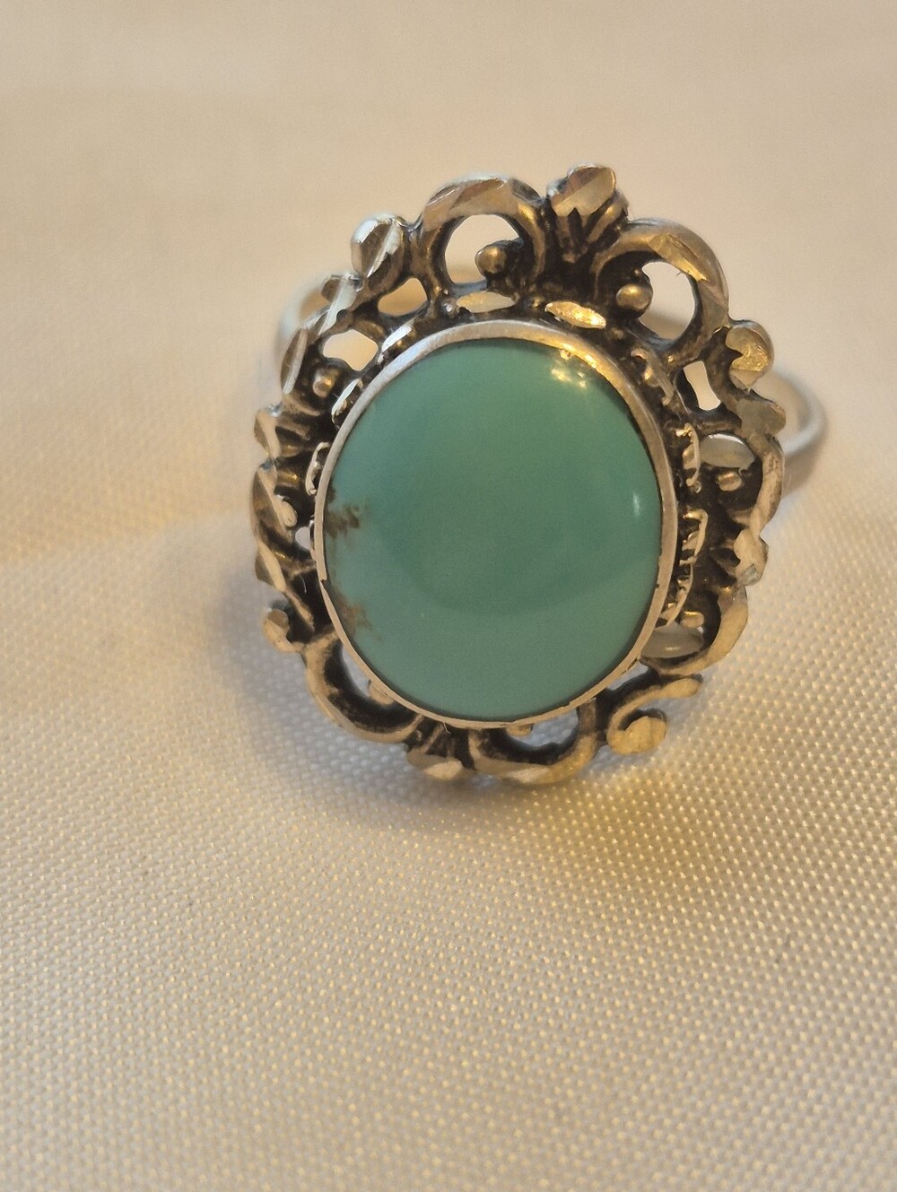 Handmade Turquoise Filigree Ring